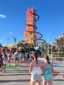 World's tallest water slide at Coco Cay.